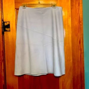 Ann Taylor Light Blue Suede Leather Skirt Size 10